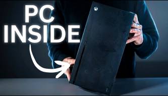 Transforming Xbox Series X into a 'high-end' gaming PC: Installing an RTX 5060 into the console's case.