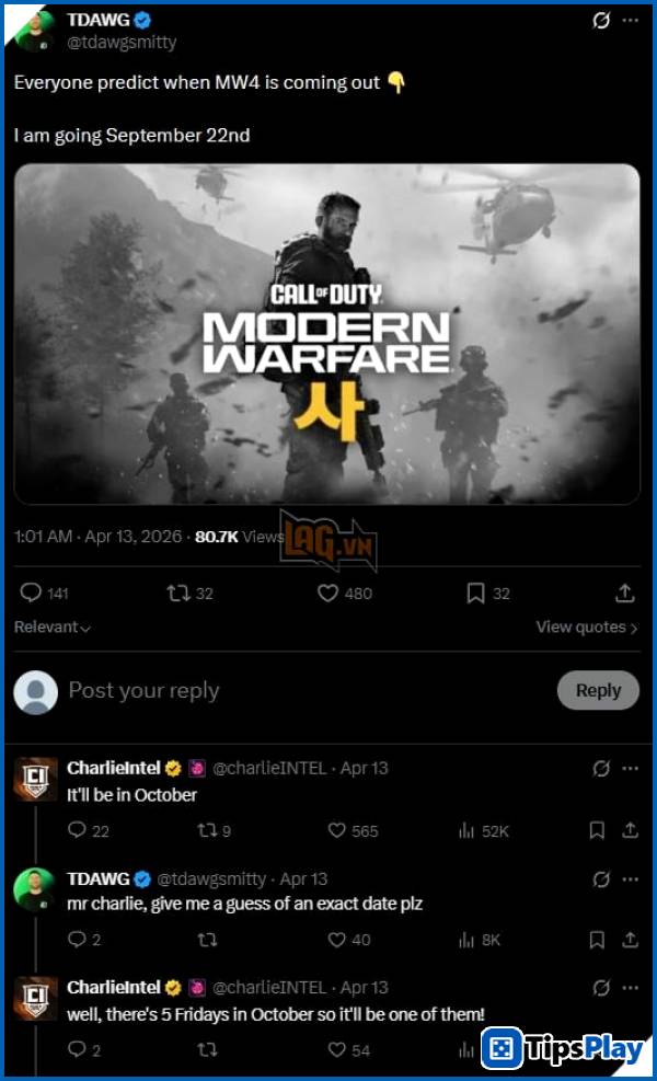 images 2 of Call of Duty: Modern Warfare 4 is rumored to be released in October of this year.