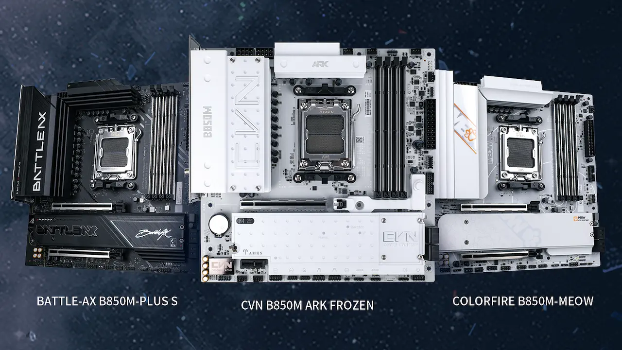 COLORFUL expands its B850 motherboard lineup with CVN, Battle-AX, and MEOW series.