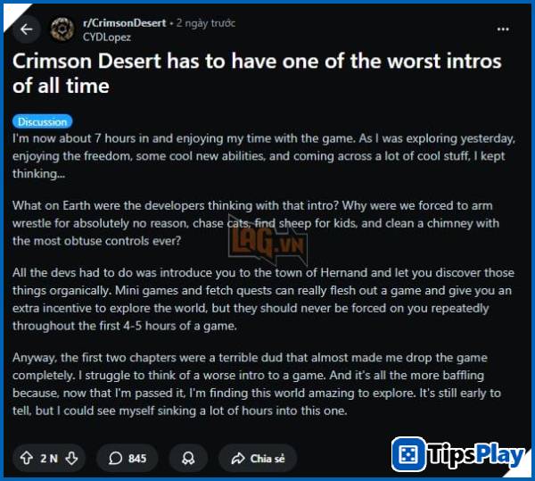 images 2 of Crimson Desert has driven away quite a few players just because of its first two chapters.