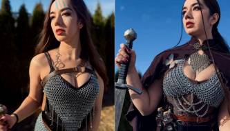 Cosplaying a newly released AAA game in a sexy style, a famous female streamer unexpectedly becomes even more impressive upon closer examination of her personal profile.