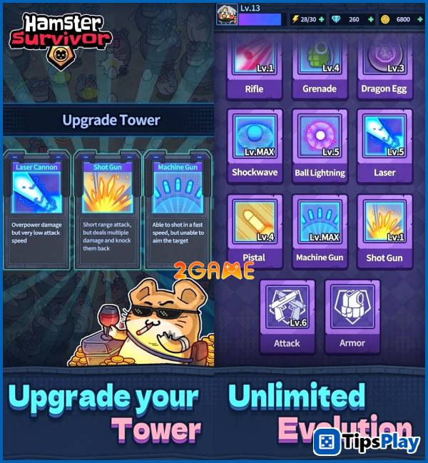 images 2 of Hamster Survivor - The ultimate survival experience in a captivating pixel world.