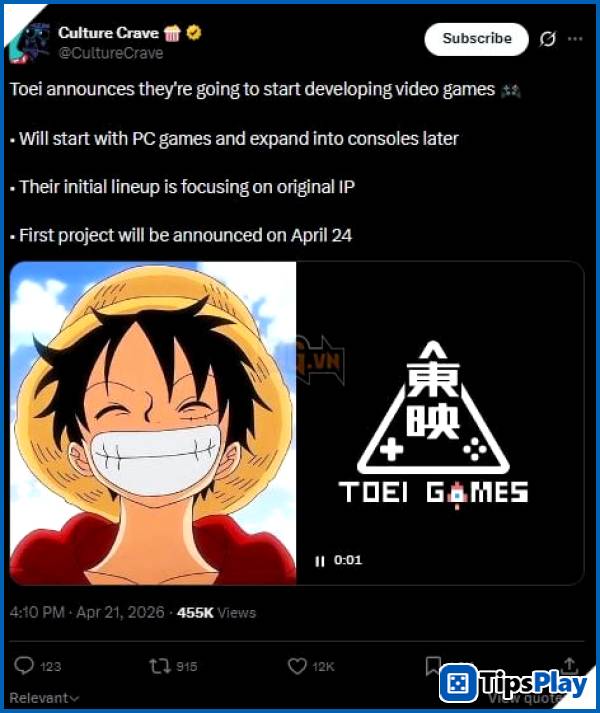 images 2 of The One Piece anime production company unexpectedly announced they are working on a game.