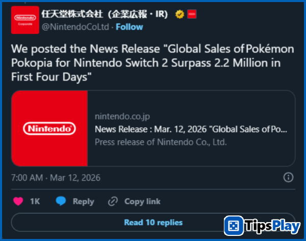 images 1 of Pokémon Pokopia sold over 2.2 million copies in just four days.
