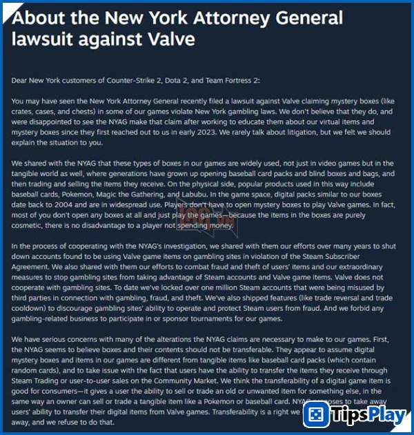 images 5 of With only three months into 2026, Valve has already faced three separate lawsuits.